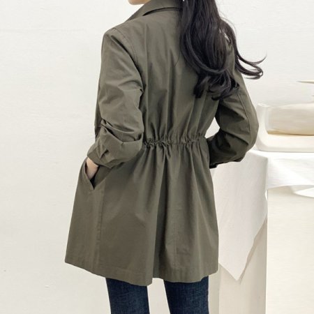 하프 스트링 바바리 자켓