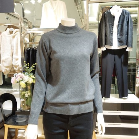 기본 니트 반목폴라 티셔츠