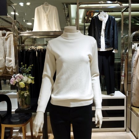 기본 니트 반목폴라 티셔츠