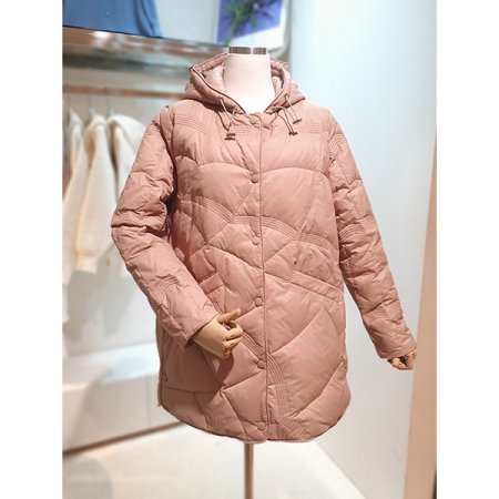 하프 누빔 오리털 패딩