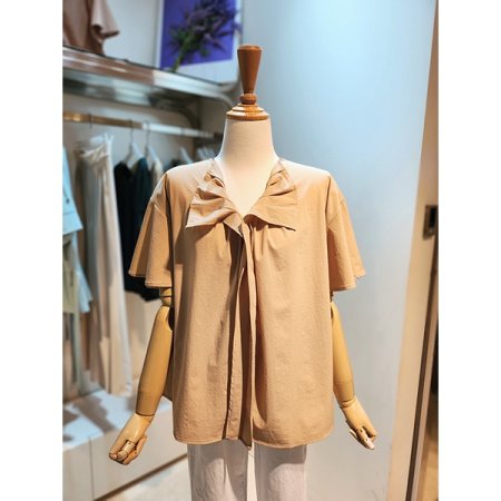 나비프릴반팔블라우스