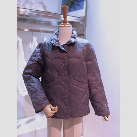 물결누빔오리털패딩