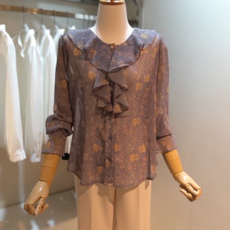 플꽃 긴팔 블라우스