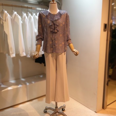 플꽃 긴팔 블라우스