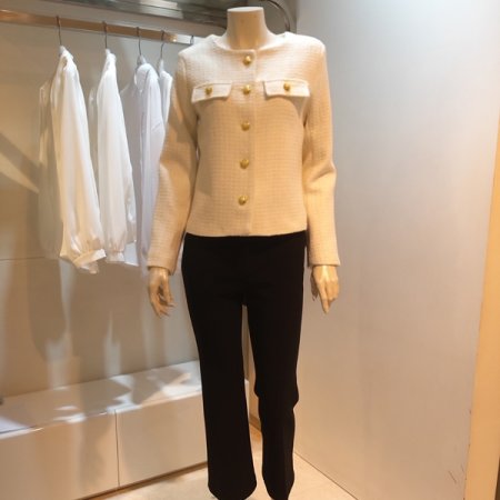 트위드 라운드 자켓