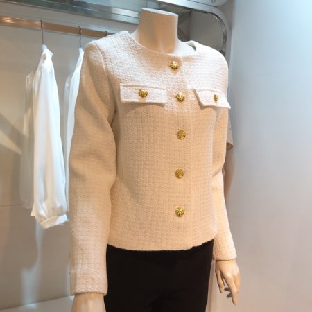 트위드 라운드 자켓