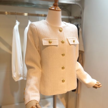 트위드 라운드 자켓