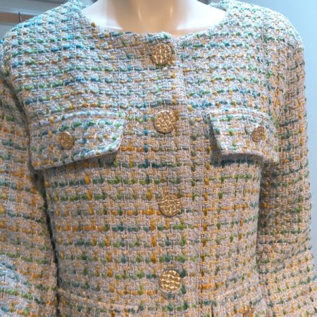 트위드 민트포켓 자켓