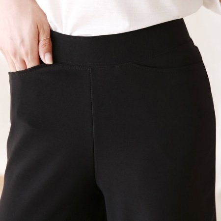 기모 와이드 통밴딩바지