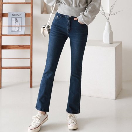 기모 진청부츠컷 청바지