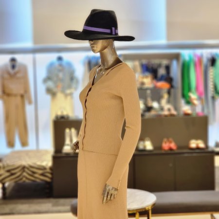 브이넥 소매금장골지가디건