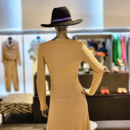 브이넥 소매금장골지가디건