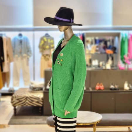 오버핏 보석단추롱가디건