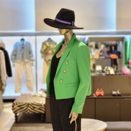 사선단추 크롭자켓