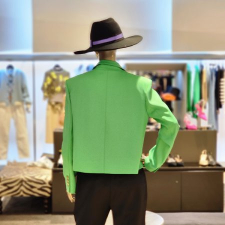 사선단추 크롭자켓