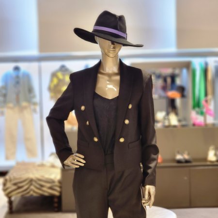 사선단추 크롭자켓