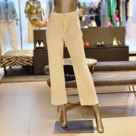 절개선 포인트 세미부츠컷 면팬츠