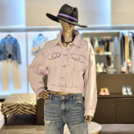 컬러워싱 오버핏 데님자켓