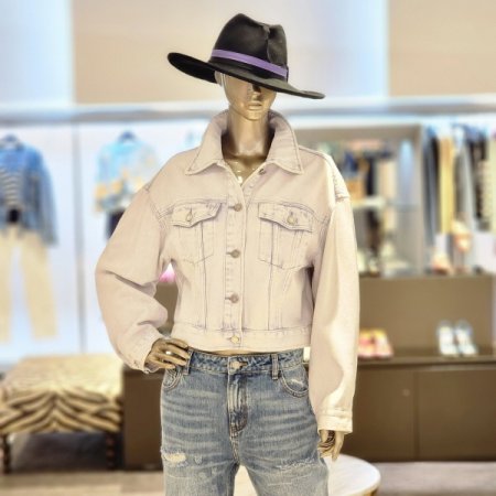 컬러워싱 오버핏 데님자켓