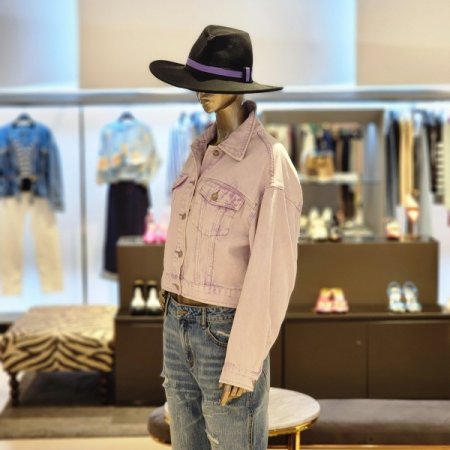 컬러워싱 오버핏 데님자켓