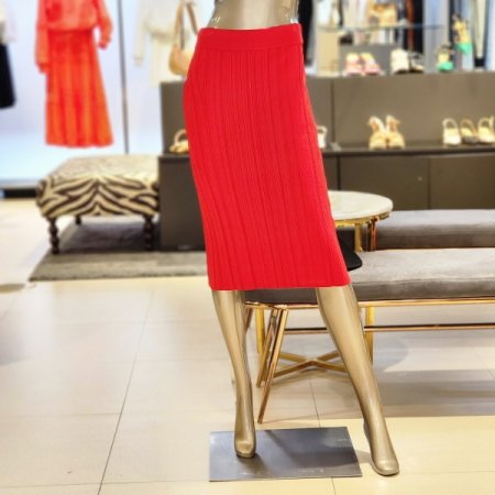 타이트 골지니트스커트