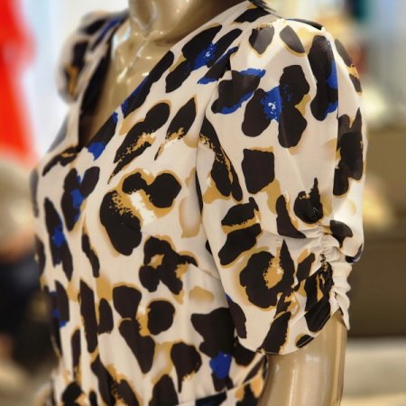 레오파드 와이드핏점프슈트