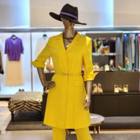 린넨 벨트셑싱글롱자켓