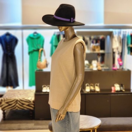 어깨패드 민소매린넨티셔츠