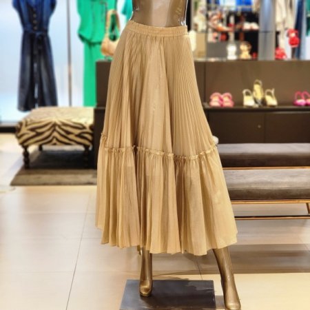 플리츠 밴딩롱스커트