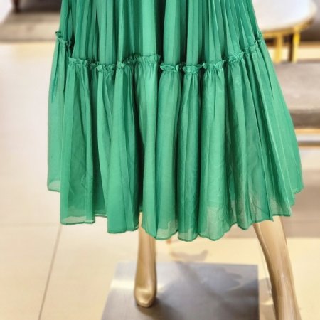 플리츠 밴딩롱스커트