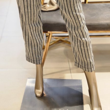 하이웨스트 핀턱스트라이프팬츠