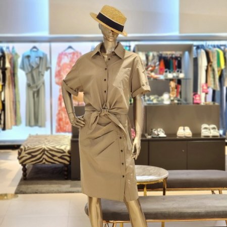 허리매듭 셔츠형원피스