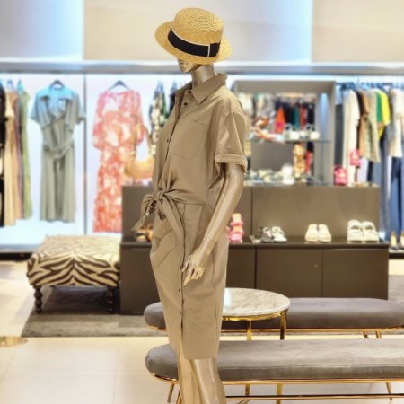 허리매듭 셔츠형원피스