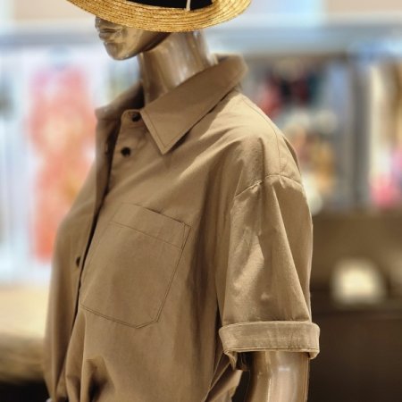 허리매듭 셔츠형원피스