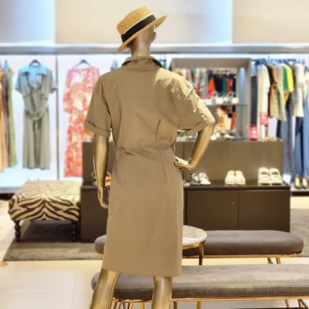 허리매듭 셔츠형원피스