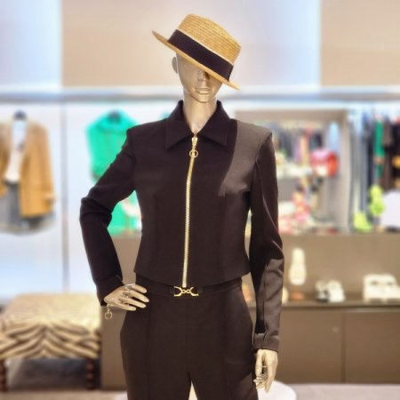 집업 카라넥크롭자켓