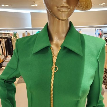 집업 카라넥크롭자켓