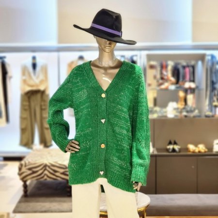 오버핏 브이넥롱가디건