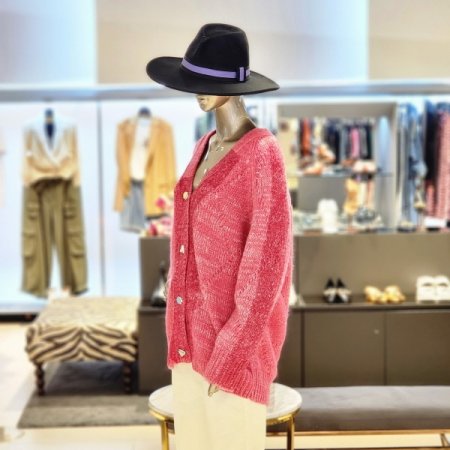 오버핏 브이넥롱가디건