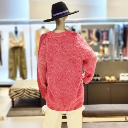 오버핏 브이넥롱가디건