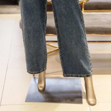 와이드핏 데님점프슈트