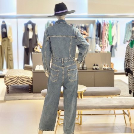 와이드핏 데님점프슈트