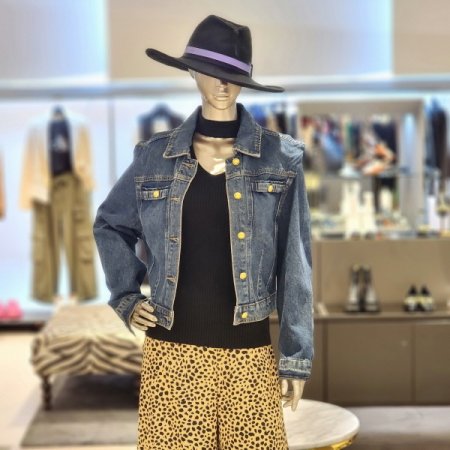 어깨포인트 데님자켓