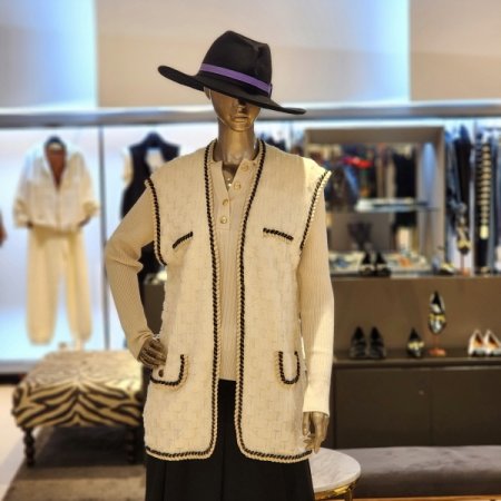 트위드 루즈핏니트조끼