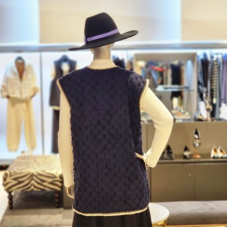 트위드 루즈핏니트조끼