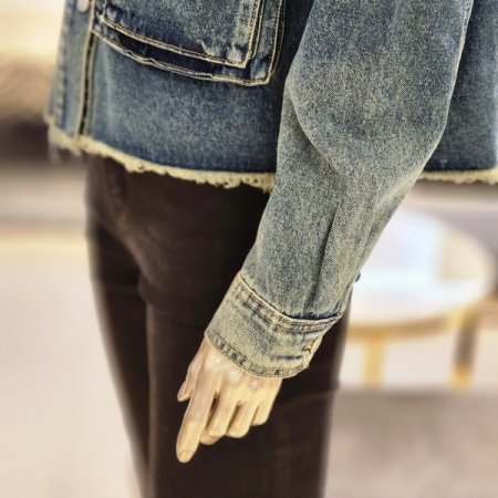 빅포켓 밑단포인트데님자켓