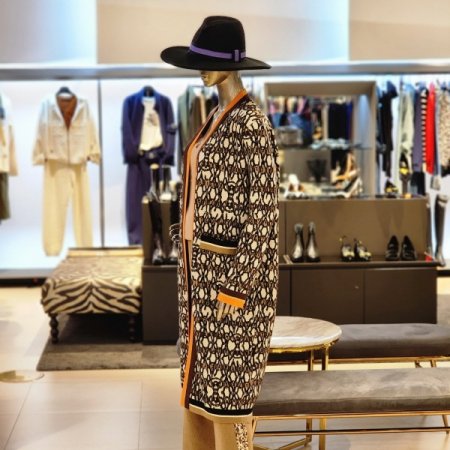 패턴 오픈형가디건