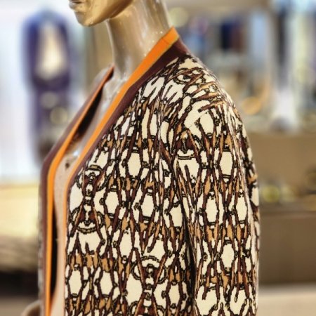 패턴 오픈형가디건