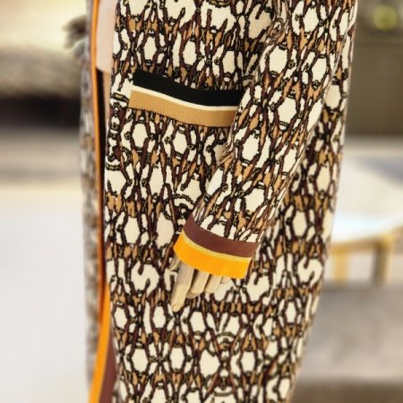 패턴 오픈형가디건