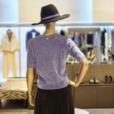 포켓금장 5부라운드넥니트